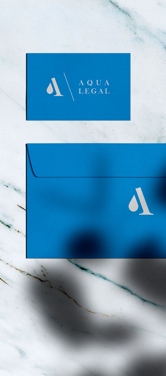Branding Identity logo design business cards letterhead and portrait photography for Aqua Legal Marjolein van Laere by Poppyonto