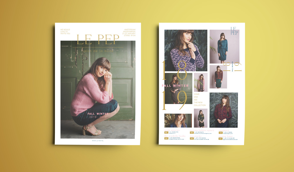 logo artwork and website design branding visual identity homepage invite invitation print poster lookbook illustration for Le Pep made by Poppyonto