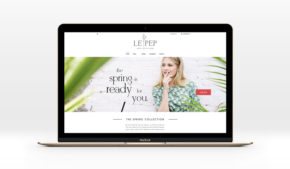 logo artwork and website design branding visual identity homepage invite invitation print poster lookbook illustration for Le Pep made by Poppyonto