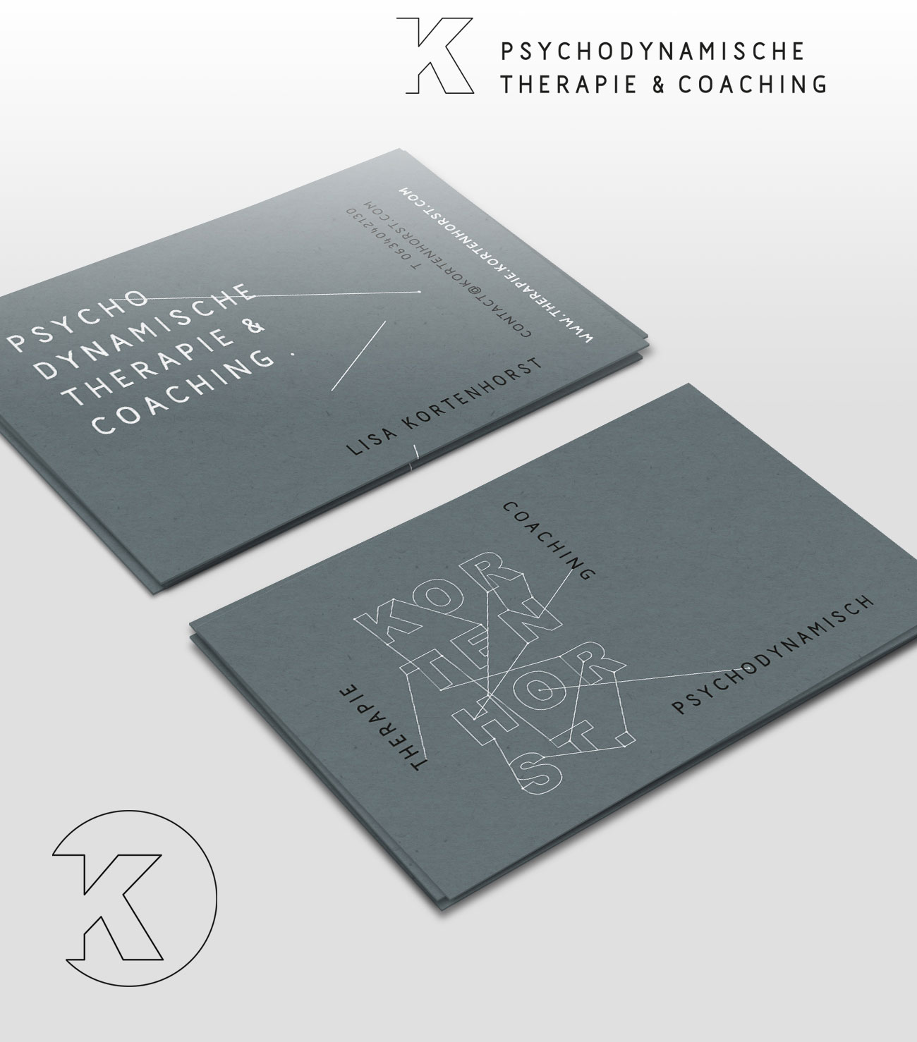 logo design branding and visual identity for Lisa Kortenhorst design by Poppyonto