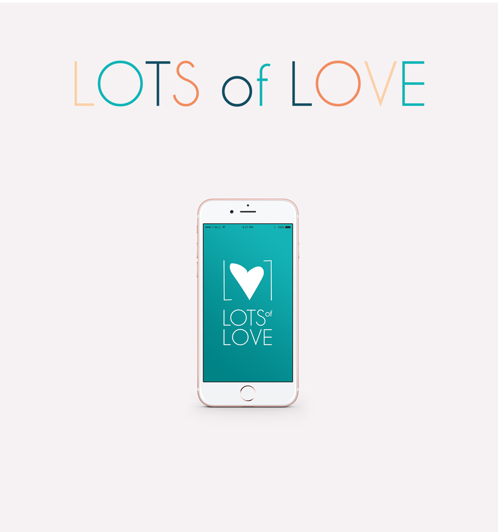 Logo design and artwork for the Lots of Love app made by Poppyonto