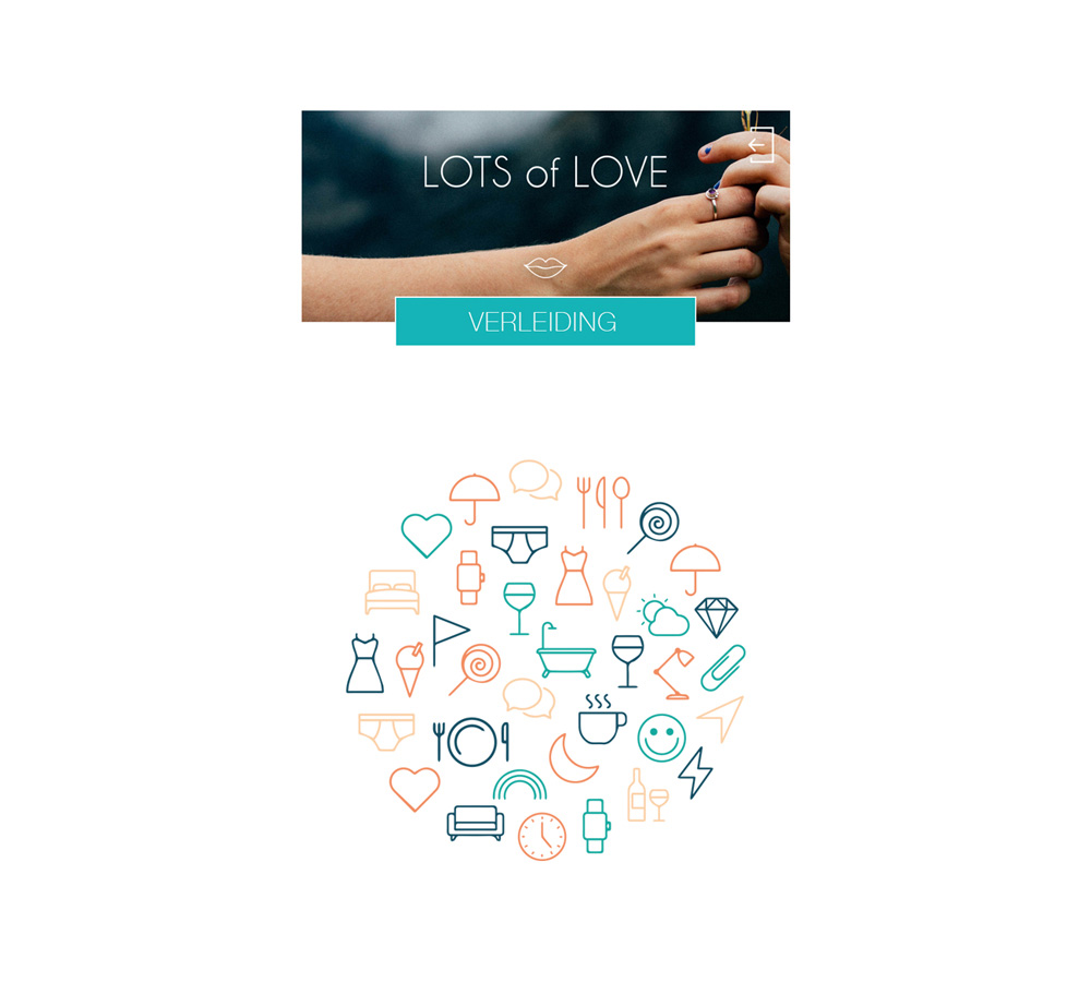 Logo design and artwork for the Lots of Love app made by Poppyonto