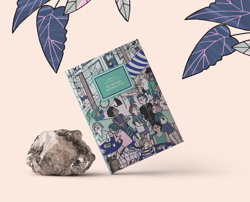 artwork and graphic design for the diary dotted rock first times diary and random acts of kindness book for paper on the rocks de groene meisjes made by poppyonto with illustrations of la nonette